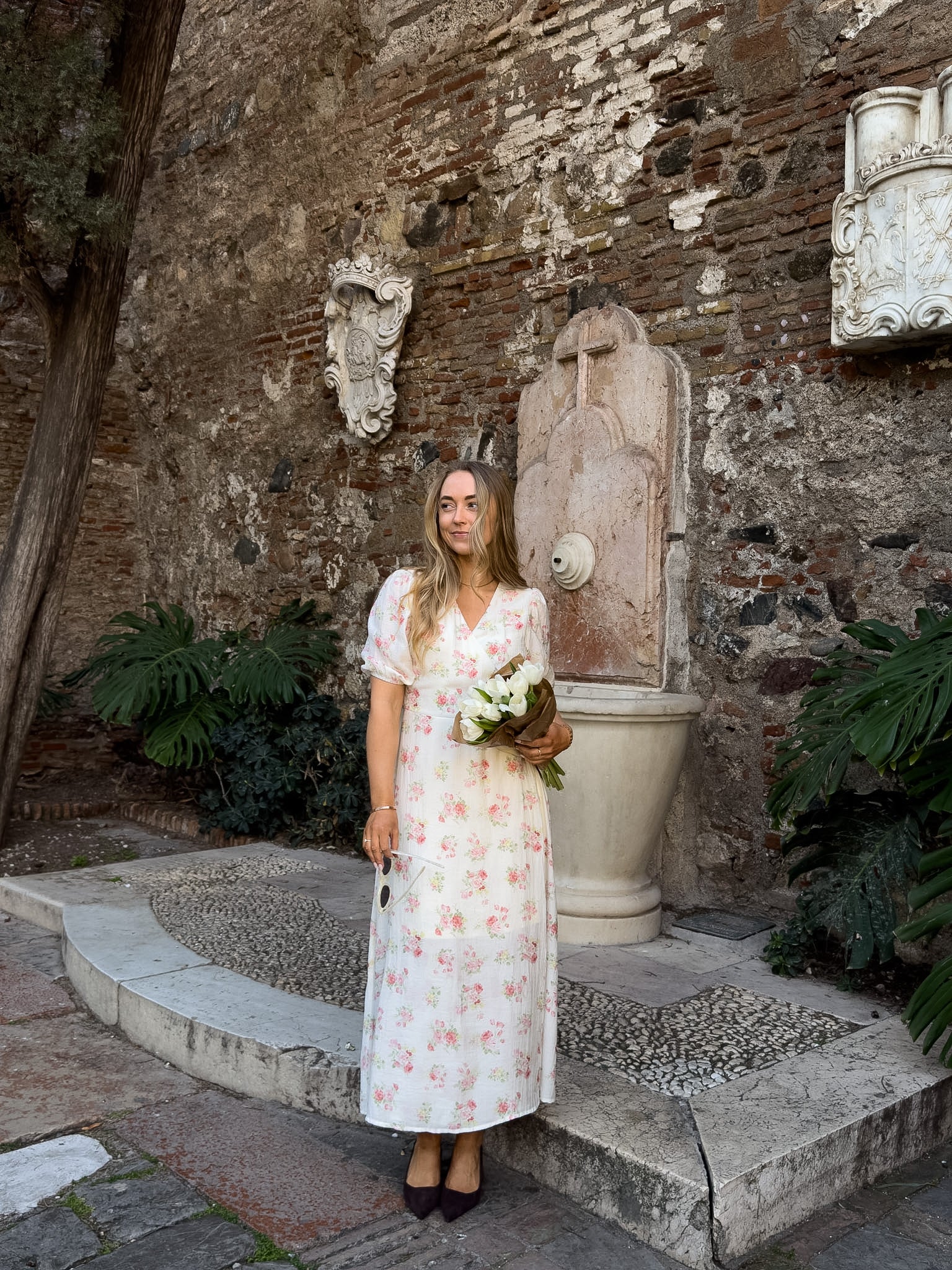 VMBELLA LONG DRESS - Pink Bella Flower